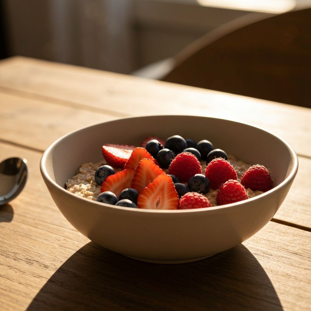 Morning breakfast setting